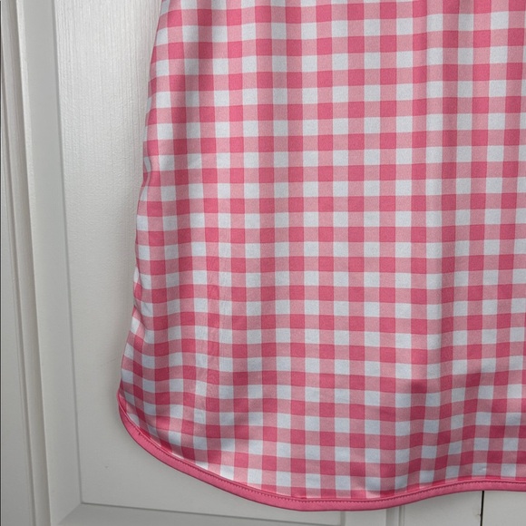 J. Crew Pink and White Gingham Mini Tennis Skirt - S - Picture 2 of 7